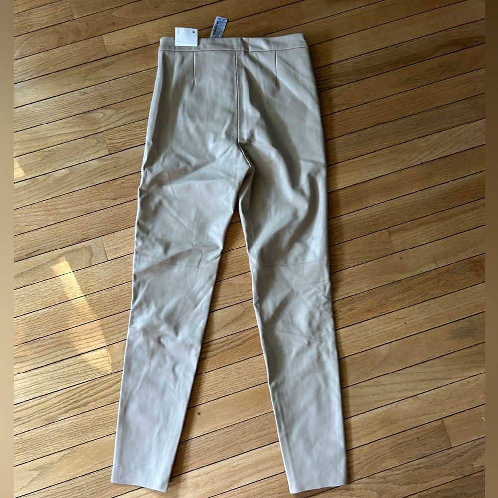 Zara hi-rise legging, faux leather material